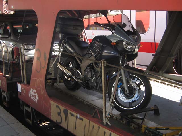 Moto sul treno