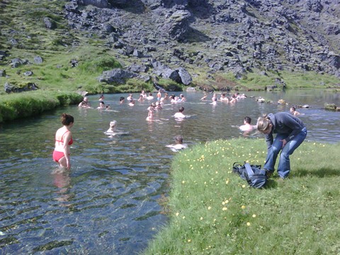 Sorgente di acqua calda al Landmannalaugar